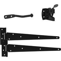 GateMate Pedestrian Gate Kit Epoxy in Black Steel