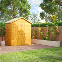 Power Windowless Apex Shed 4' x 6 6' in Natural Timber