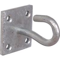 Chain Plate Hook Galvanised in Silver Steel