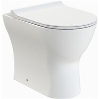 Nuie Freya Back To Wall Toilet and Soft Close Seat in White Vitreous China
