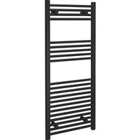 Flume Flat Towel Radiator 1200mm x 500mm 1702Btu in Black Steel