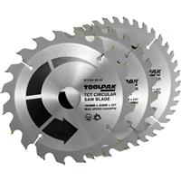 Toolpak TCT Circular Saw Blades 184 x 30mm (3 Pack) Steel