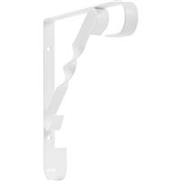 Scroll Shelf Bracket 200 x 200mm in White Steel