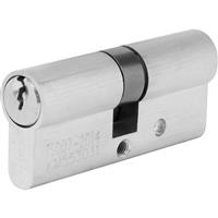 ERA 1 Star 6 Pin Double Euro Cylinder 35-35mm Satin Nickel in Silver