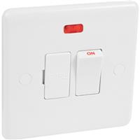 Wessex Electrical Wessex Fused Spur Switched + Neon in White Plastic