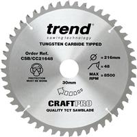 Trend Craft Circular Saw Blade 216 x 48T x 30mm CSB/CC21648