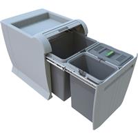 Kitchen Kit Built In Bin 3 Compartments 450mm Plastic
