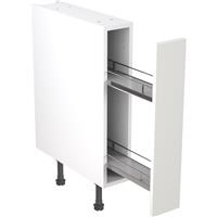 Kitchen Kit Flatpack Shaker Kitchen Cabinet Pull Out Base Unit Ultra Matt 150mm in White MFC