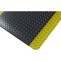 Blue Diamond Kumfi Tough Vinyl Anti-Fatigue Mat 1.5m x 0.9m - in Black/Yellow