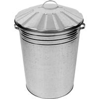 Galvanised Metal Dustbin & Lid 80L