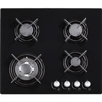 Cata 60cm Glass Gas Hob Wok Burner in Black