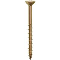 Screw-Tite Pozi Countersunk Screw 5.0 x 80mm (400tub) in Yellow Steel