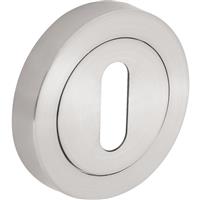 Lock Escutcheon Brushed Nickel in Silver