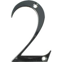 Fab and Fix Fab & Fix Hardex Door Numeral Polished 2 in Chrome Zinc