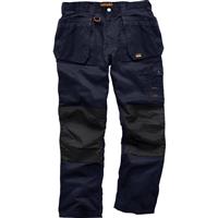 Scruffs Men's Worker Plus Trousers 32" L in Navy Polyester/Cotton