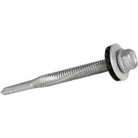 TechFast Sheet to Steel Heavy Duty Self Drilling Hex Roof Screw 5.5 x 50mm (100 Pk) in Silver