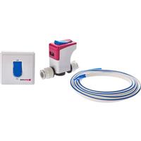 Surestop Remote Pushfit Stopcock 15mm in White Plastic