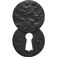 Old Hill Ironworks Escutcheon 40mm Round in Black Cast Iron