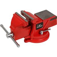 Minotaur Engineers Swivel Base Vice 4"/100mm in Red Iron