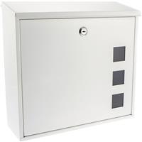 Burg-Wachter Aire Post Box in White Galvanised Steel