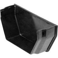 Aquaflow 114mm Square Line Stop End Internal in Black PVCU