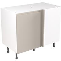 Kitchen Kit Flatpack J-Pull Kitchen Cabinet Base Blind Corner Unit Ultra Matt 1000mm in Light Grey MFC