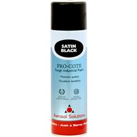 Industrial Spray Paint 500ml Satin in Black Plastic
