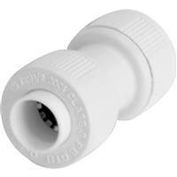 Unbranded Straight Connector 10mm in White Plastic