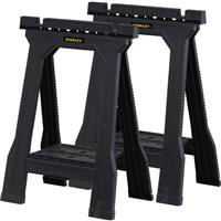 Stanley Folding Junior Saw Horse (1 Pair) in Black Rubber