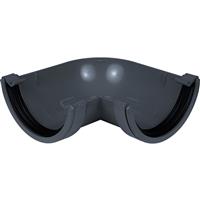 Aquaflow 112mm Half Round Gutter Angle 90deg in Anthracite Grey PVCU
