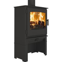 Be Modern Desire 5 Multi Fuel Stove inc Log Store 21" in Black Steel