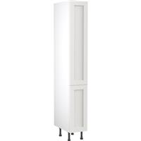 Kitchen Kit Flatpack Shaker Kitchen Cabinet Tall Larder Unit Ultra Matt 300mm in White MFC