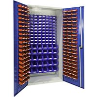 Barton Louvred Panel Cabinet 2000 x 1015 x 430mm with 120 TC1 Red