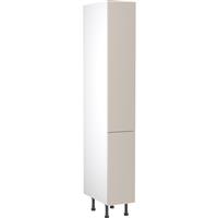 Kitchen Kit Flatpack Slab Kitchen Cabinet Tall Larder Unit Super Gloss 300mm in Light Grey MFC
