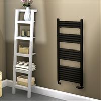 Towelrads Eton Black Aluminium Towel Radiator 1200 x 500mm 1851Btu in Anthracite