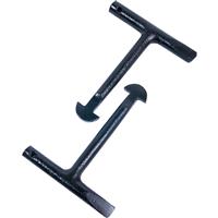 Unbranded Manhole T Handle Cover Keys 125mm (Pair) in Black Cast Iron