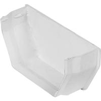 Aquaflow 114mm Square Line Stop End Internal in White PVCU