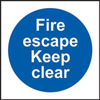 Centurion Fire Safety Sign Fire Escape Keep Clear