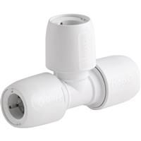 Hep2O Equal Tee 15mm (10 Pack) in White Plastic