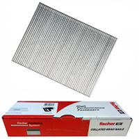 Fischer 16G Galvanised Angled Brad Nails 32mm (2000 Pack) in Silver Galvanised Steel