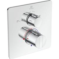 Ideal Standard Easybox Thermostatic Concealed Dual Outlet Shower Valve Square in Chrome Brass/Stainless Steel