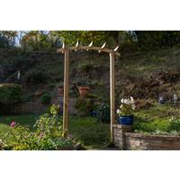 Forest Garden Hanbury Dome Top Arch 218.3cm(h) x 134cm(w) x 50cm(d) in Natural Timber