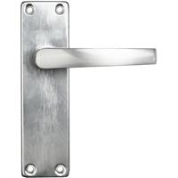 Lockworks Manila Contract Aluminium Door Handle Long Latch Polished (Pair) in Chrome