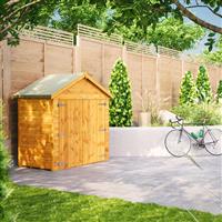 Powersheds Power Apex Bike Shed 3' x 6' in Natural Timber