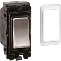 Wessex Electrical Wessex Brushed Stainless Steel Grid Switch 20A DP Dishwasher in Silver