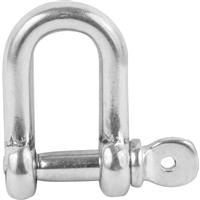 Stainless Steel D Shackle 8mm (2 Pack) in Silver