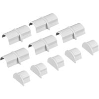 D Line Trade D-Line Trunking Coupler & End Cap Pack Mini 5 x Coupler & 5 x End Cap