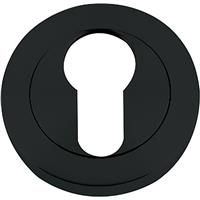 Stanza Euro Escutcheon Oscuro Matt Black in Oscuro Black