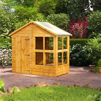 Power Apex Potting Shed 4' x 8' in Natural Timber