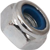 Unbranded Nylon Lock Nut M10 (50 Pack) in Silver
